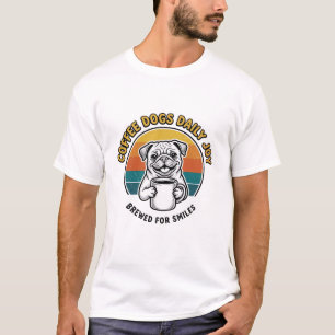 Camiseta de perro de café Diseño de taza de cachor