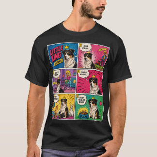 Camiseta de perro de cómic Little King Big Peace