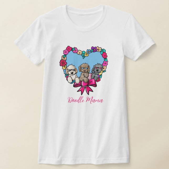 Camiseta de Perro de Corazón Floral (Distribución)