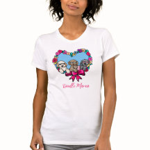 Camiseta de Perro de Corazón Floral