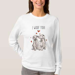 Camiseta de perro de dalmación de San Valentín