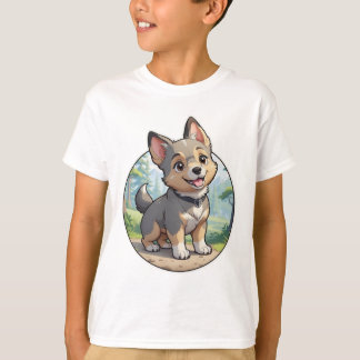 Camiseta de perro de dibujos animados lindo Swedis