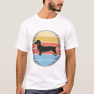 Camiseta de perro de diseño vintage dachshund pues