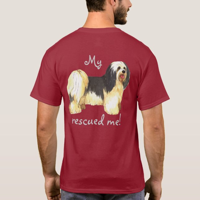 Camiseta de perro de Havanés de rescate (Reverso)