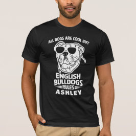 Camiseta de perro de la regla de Bulldog en inglés