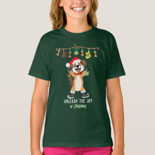 Camiseta de perro de Navidad Libera La Alegría