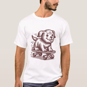Camiseta de perro de patinaje