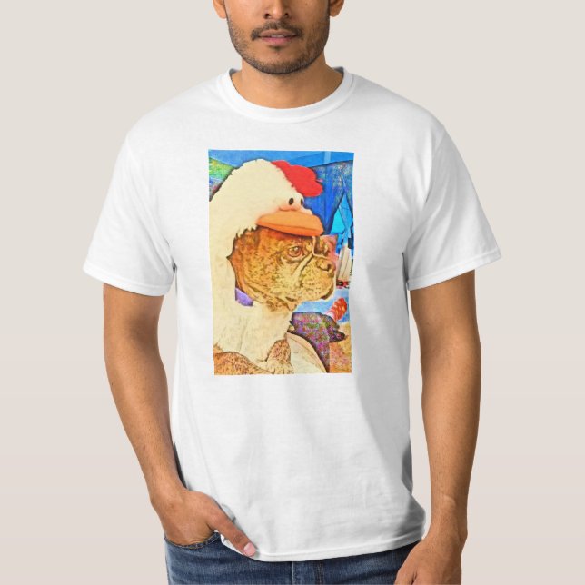 Camiseta de perro de pollo (Anverso)