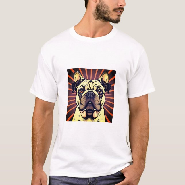 Camiseta de perro de pug (Anverso)