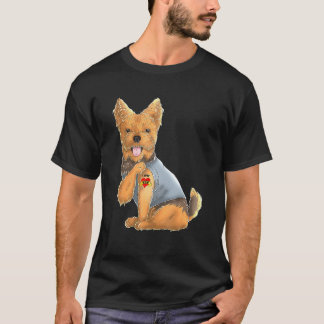 Camiseta de perro de tatuaje de Yorkshire Terrier 