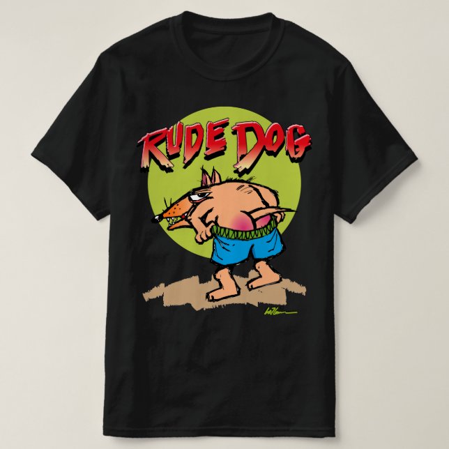 Camiseta de perro descortés (Diseño del anverso)