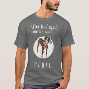 Camiseta de perro divertida Gran danés cuando Dios