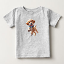 Camiseta de perro dulce para bebé 