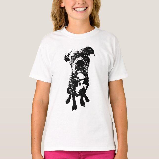 Camiseta de Perro en Posición de Sentado – Perro S (Anverso)