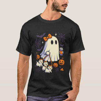 Camiseta de perro fantasma coqueta de Halloween Pe