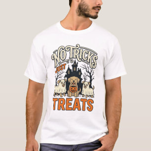 Camiseta de perro fantasma de Halloween sin trucos