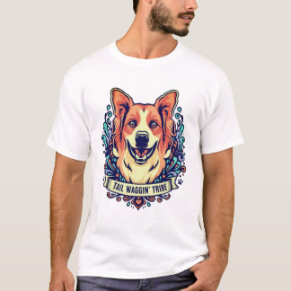 Camiseta de perro feliz alegremente