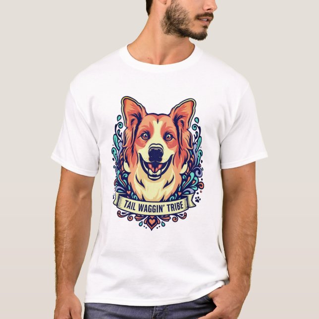 Camiseta de perro feliz alegremente (Anverso)