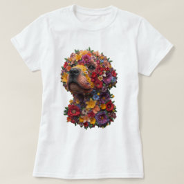 Camiseta de perro floral | Diseño de cachorro de f