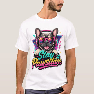 Camiseta de perro francés Stay Pawsitive