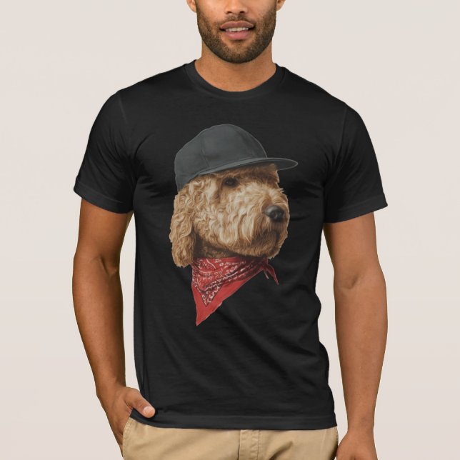 Camiseta de perro genial con gorra y bandana | Per (Anverso)