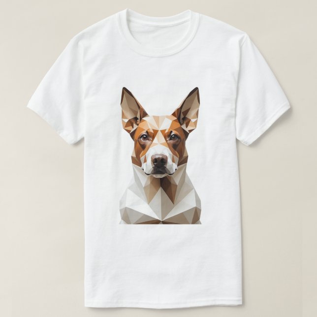 camiseta de perro geométrico (Diseño del anverso)