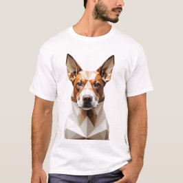 camiseta de perro geométrico