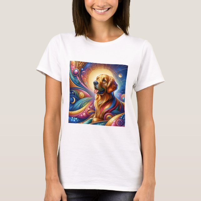 Camiseta de perro graciosa de Cosmic Happy (Anverso)