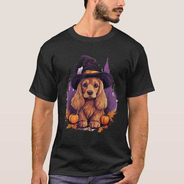 Camiseta de perro halloween de Cocker Spaniel (Anverso)