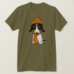 Camiseta de perro hipster de Piebald Dachshund