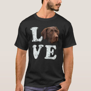 Camiseta de perro labrador retriever de chocolate