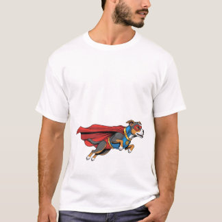 Camiseta de perro lindo con disfraz de héroe