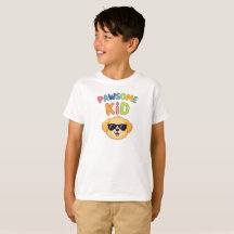 Camiseta de perro lindo para niños y niñas Pawsome