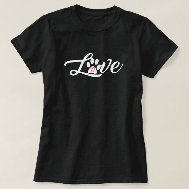 Camiseta de Perro Love Paw (Diseño del anverso)