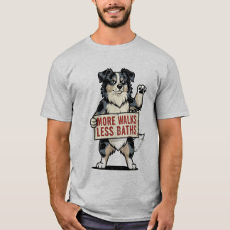 Camiseta de perro Más Paseos Menos Baños