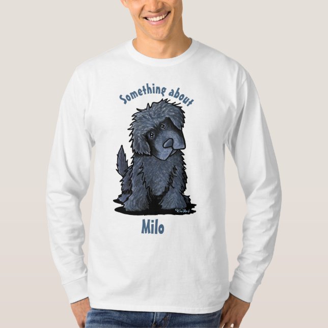 Camiseta de perro negro de Terranova KiniArt (Anverso)