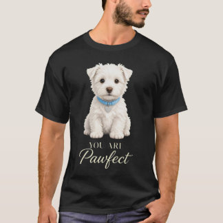 Camiseta de perro para papá Westie Pawfecto