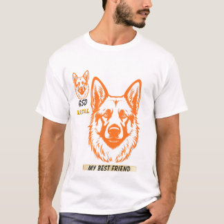 camiseta de perro pastor alemán