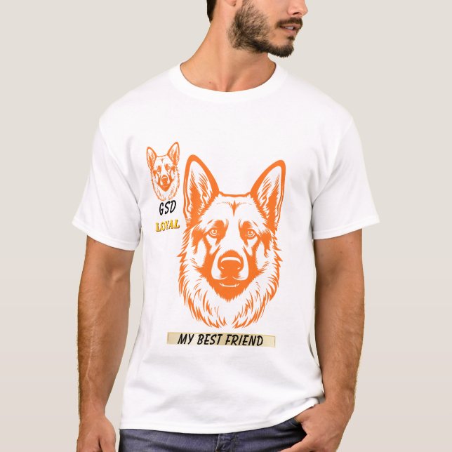 camiseta de perro pastor alemán (Anverso)