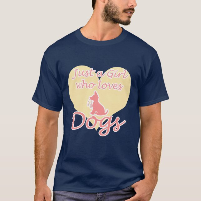Camiseta de Perro Perro Regalo a un Chica que ama  (Anverso)