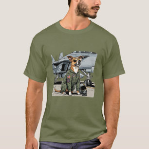 Camiseta de perro piloto de combate
