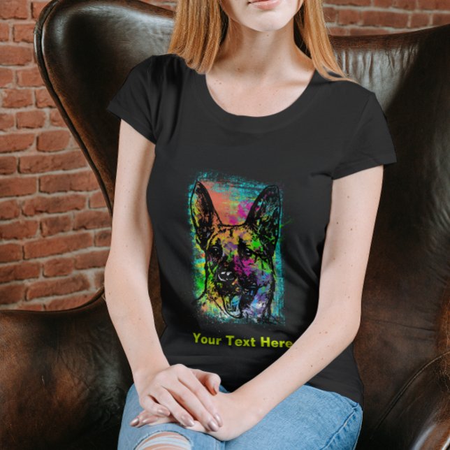 Camiseta de perro pintado de colores (Subido por el creador)