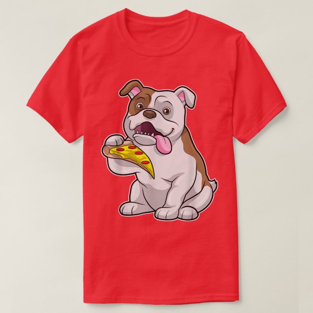 Camiseta de perro pizza (Diseño del anverso)
