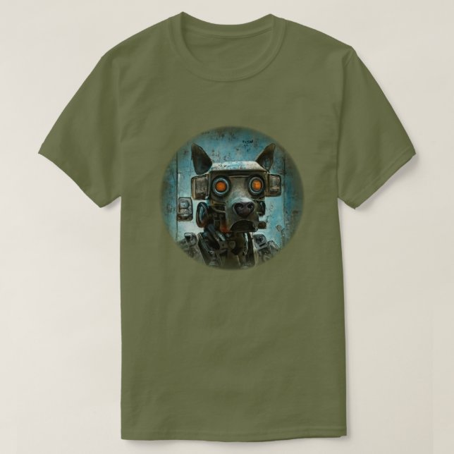 Camiseta de perro robot (Diseño del anverso)