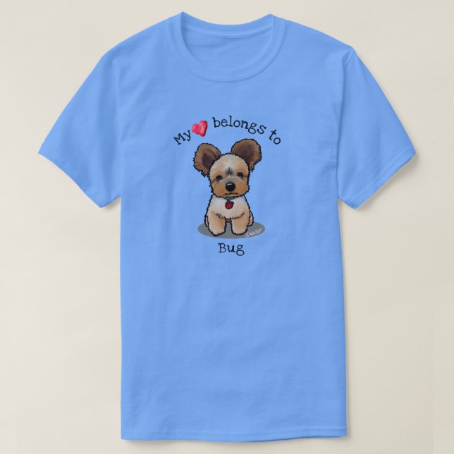 Camiseta de Perro Terrier de Yorkshire (Diseño del anverso)