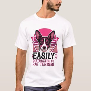 Camiseta de perro Terrier Rat Vintage Fácilmente D