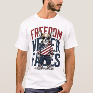 Camiseta de perro vintage de libertad Chihuahua pa
