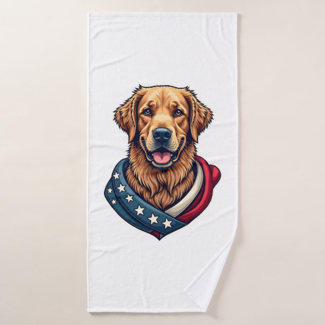 Camiseta de perro vintage de orgullo de Retriever  (Toalla de baño)