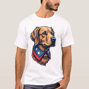 Camiseta de perro vintage mascota retriever patrió