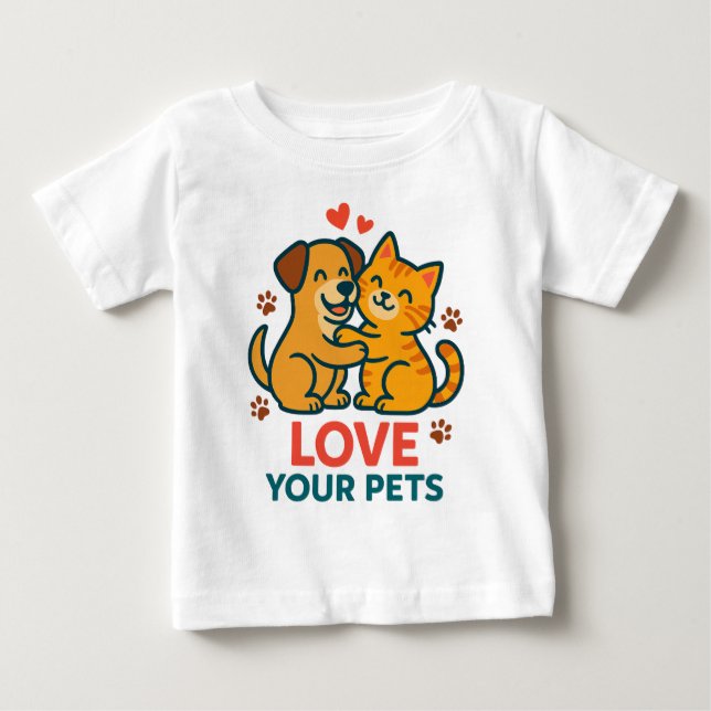 Camiseta de perro y gato - Ama la gráfica de tus M (Anverso)
